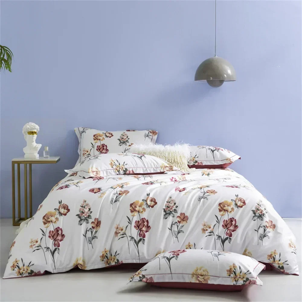 Afralia™ 600TC Egyptian Cotton Queen King Bedding Set Duvet Cover Bed Linens