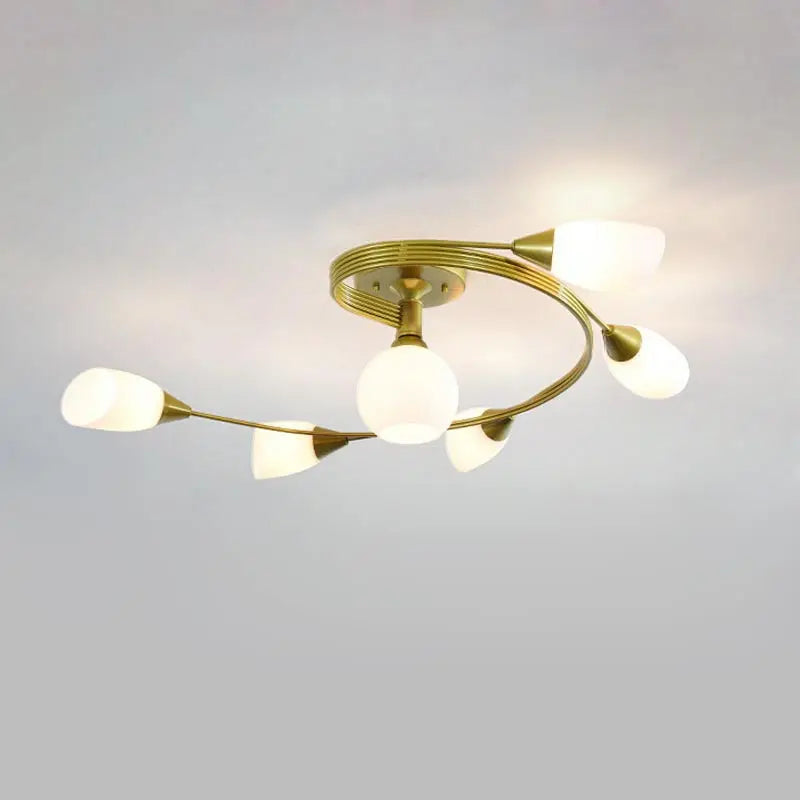 Afralia™ Glass Nordic Ceiling Chandelier for Home Decor Lighting