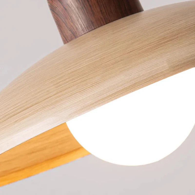 Afralia™ Japanese Wooden Stone Chandelier Pendant Light, Wabi-Sabi Style Yellow Cavity-Stone Lamp