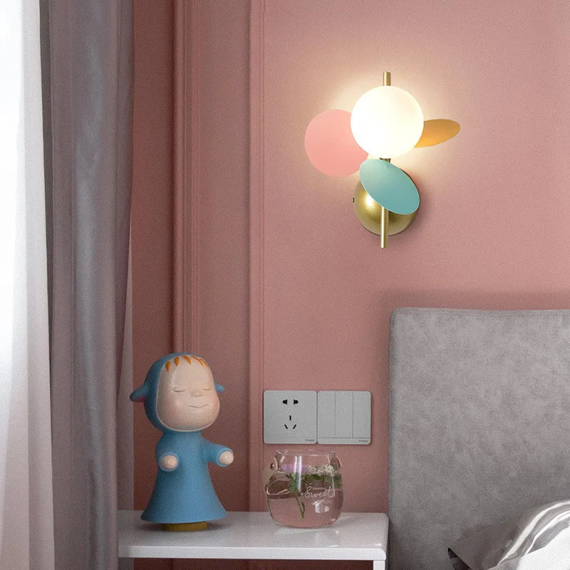 Afralia™ Colorful Macaron Acrylic Wall Lamp LED Night Light for Children's Room