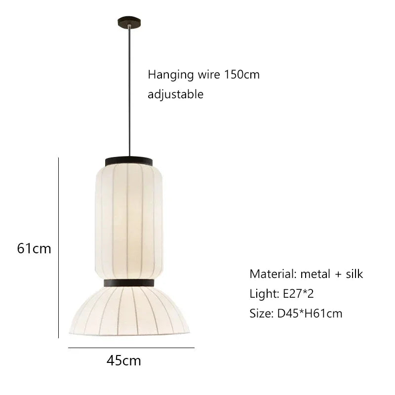 Afralia™ Silk LED Chandelier: Nordic Minimalist Pendant Light for Dining Room, Bedroom, Bar