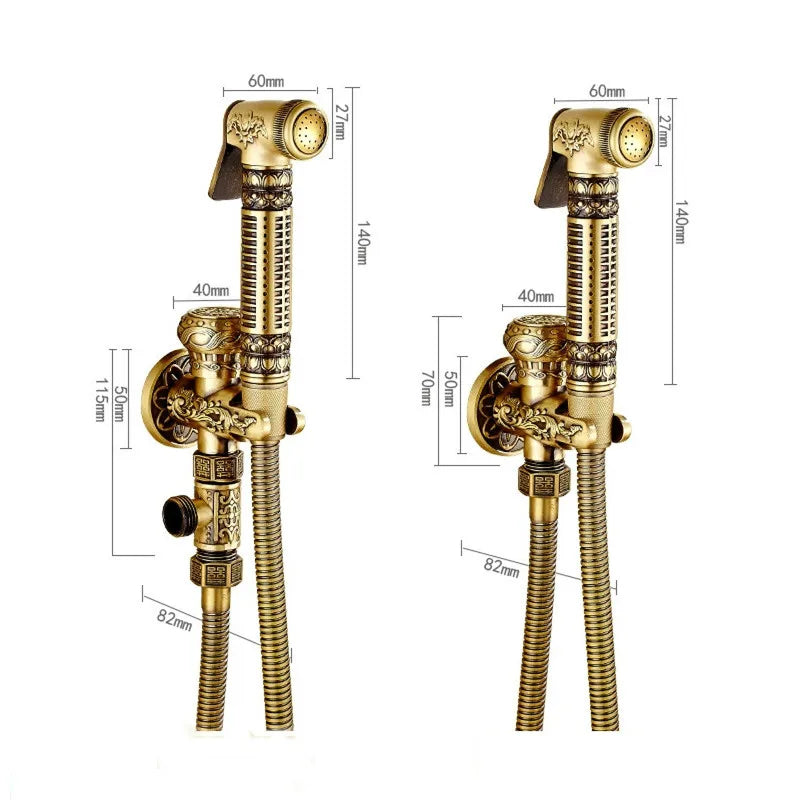 Afralia™ Brass Bidet Shattaf System for Hygienic Washing and Anal Shower