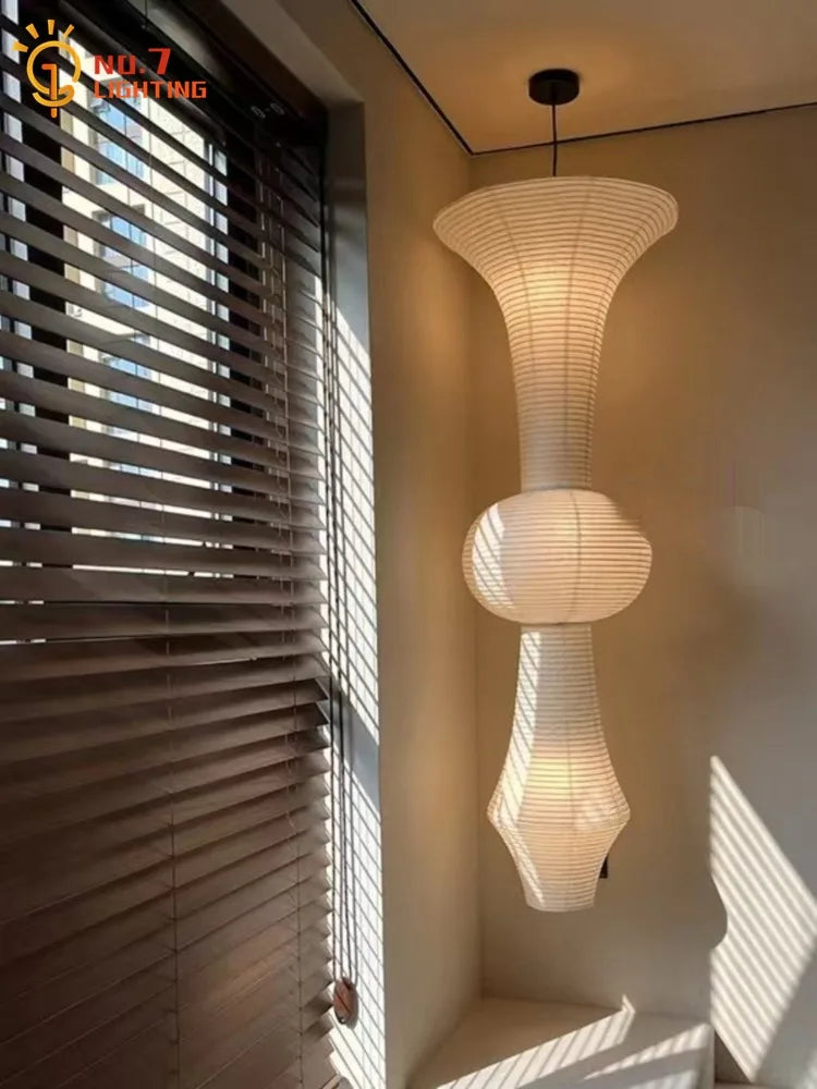 Afralia™ Akari Noguchi Vintage Pendant Lights LED E27 for Bar Loft Studio