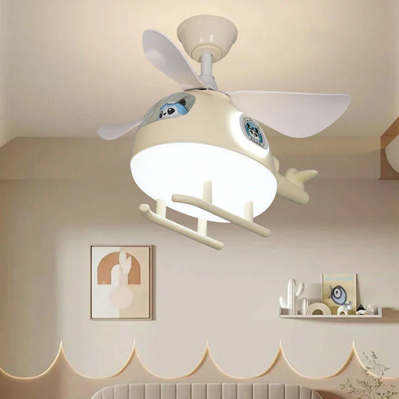 Afralia™ Ceiling Fan Lights with LED, Modern Indoor Lighting for Kids' Bedroom & Dining Room