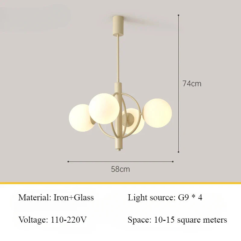 Afralia™ Transparent Glass Chandelier for Home Dining Room Ceiling Decoration