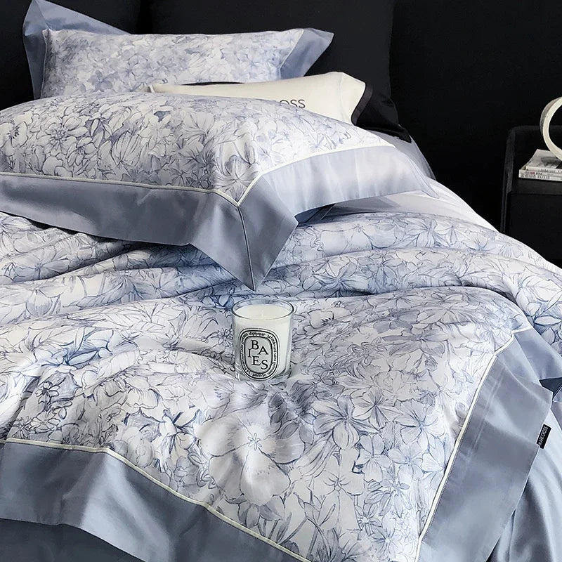 Afralia™ Egyptian Cotton Bedding Sets Queen King Ru Size Bed Linens