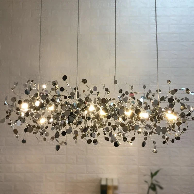 Afralia™ LED Stainless Steel Chandelier Pendant Lights for Modern Home Decor Lighting