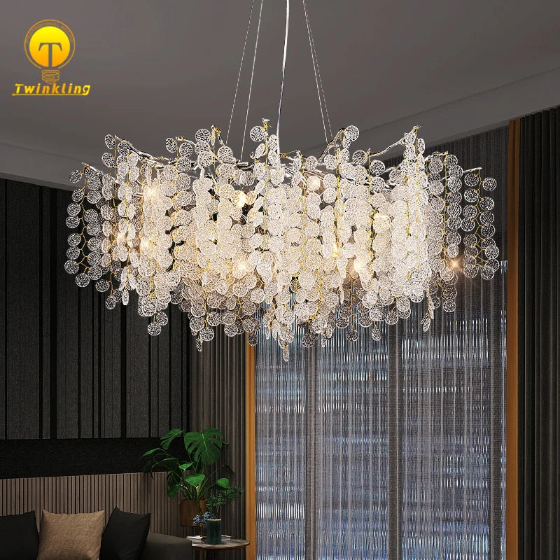 Afralia™ Luxury Crystal Branch Pendant Lamp for Dining Room, Hotel Lobby, and Living Room
