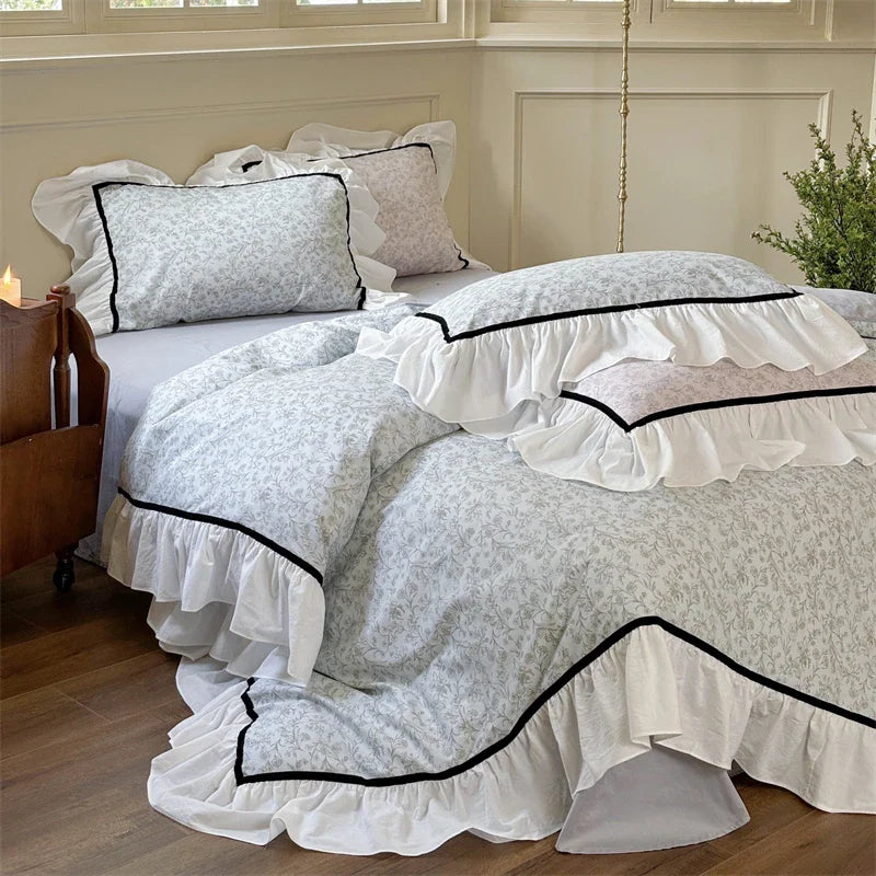 Afralia™ Cotton Bedding Sets: Sheet, Pillowcase, Duvet Cover, Queen King RU