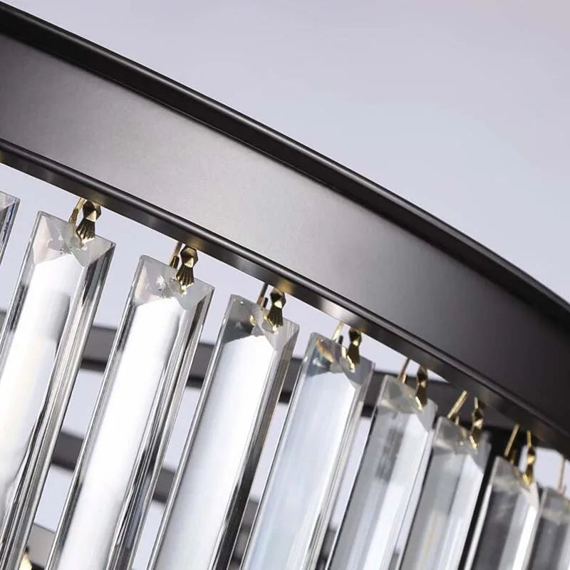 Afralia™ Crystal Prism Chrome Ceiling Light - Modern Vintage Recessed Mount Lamp