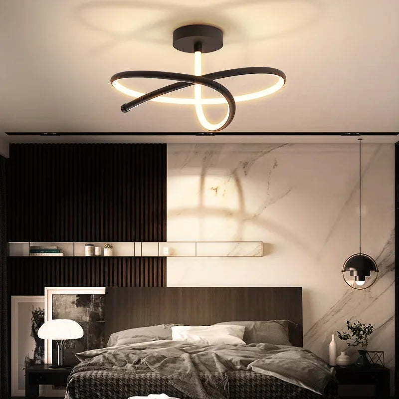 Afralia™ Modern LED Ceiling Light for Bedroom Living Dining Room