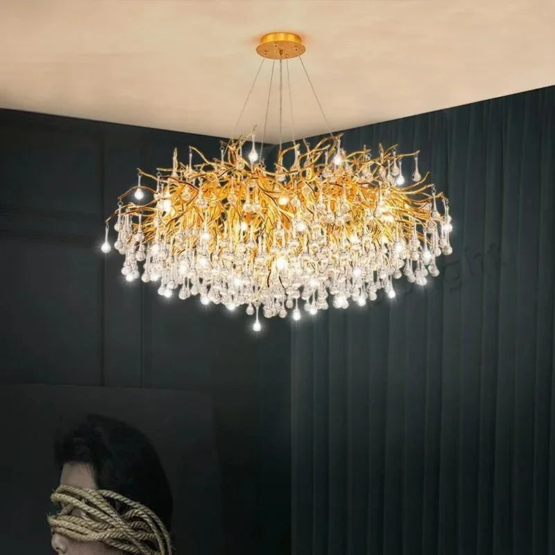 Afralia™ Crystal Ceiling Chandelier: Modern Luxury for Living, Dining, Bedroom, Hotel, Hall, Home Decor