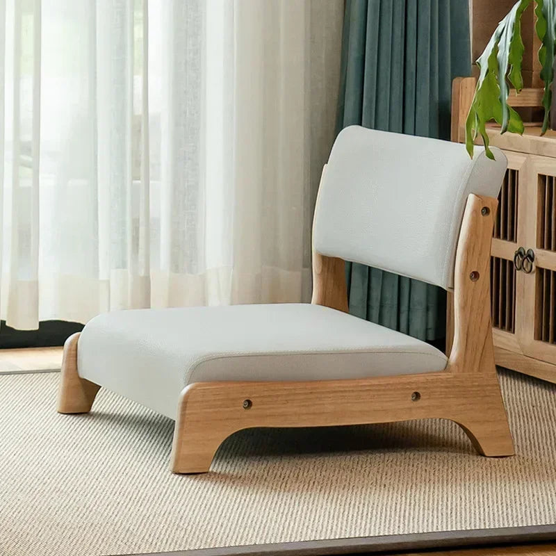 Afralia™ Legless Tatami Chair with Back Support for Reading & Meditation