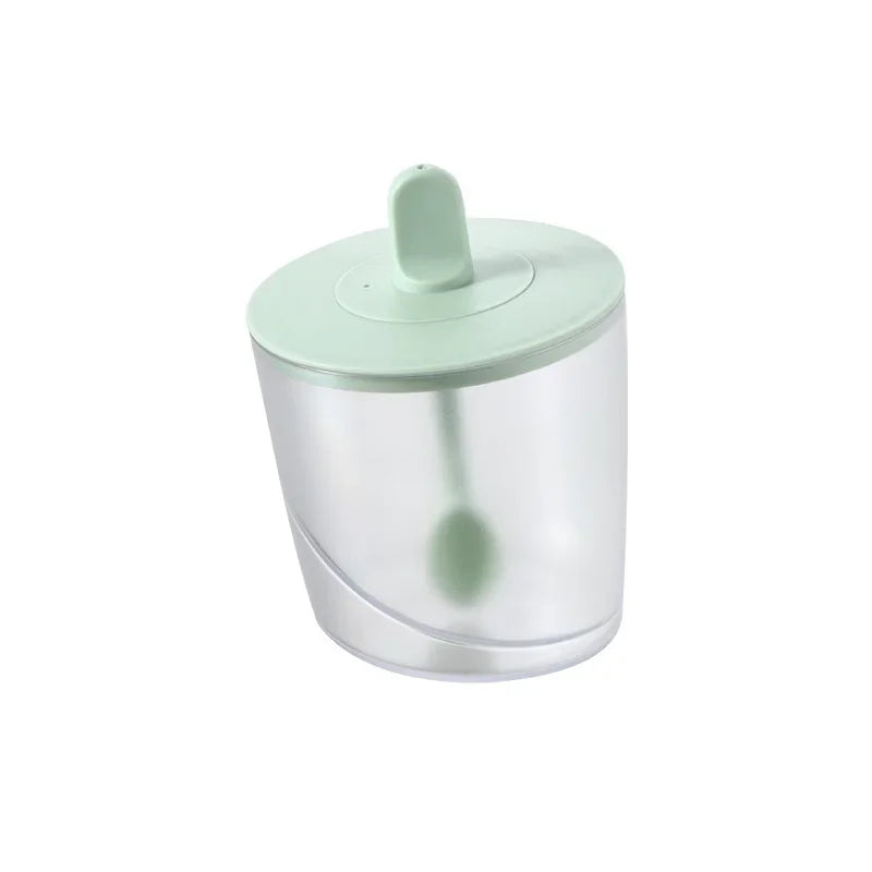 Afralia™ ABS Spice Jar Set with Spoon for Salt Sugar Pepper Powder