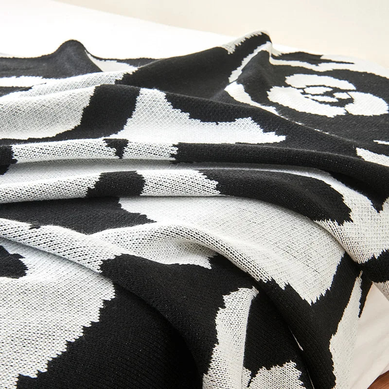 Afralia™ Camellia Knitted Blanket: Soft Spring/Summer Office Nap Sofa High-End Single Quilt