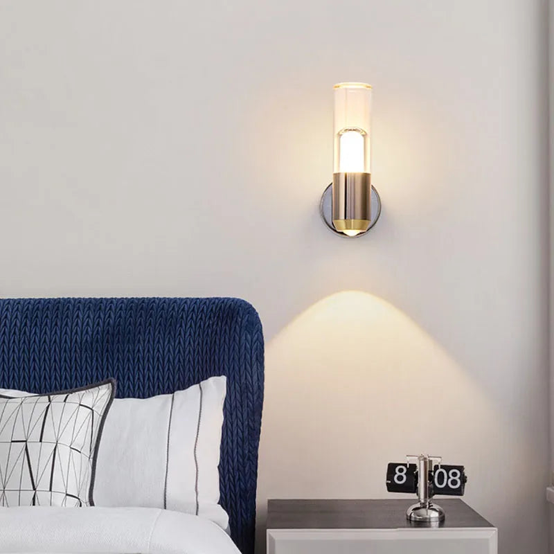 Afralia™ Rotatable Transparent Wall Lamp for Modern Minimalist Bedroom & Living Room