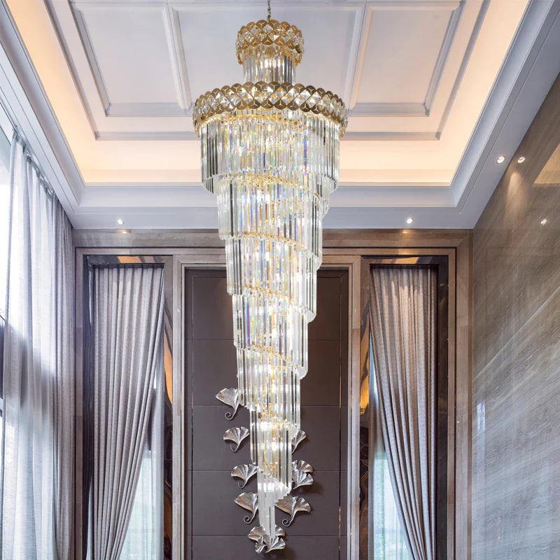 Afralia™ Nordic Luxury LED Ceiling Chandelier for Living Room, Banquet Hall, Hotel Lobby