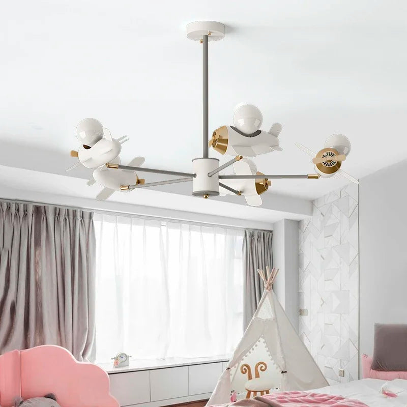 Afralia™ Helicopter Chandeliers for Children's Room and Bedroom Lighting