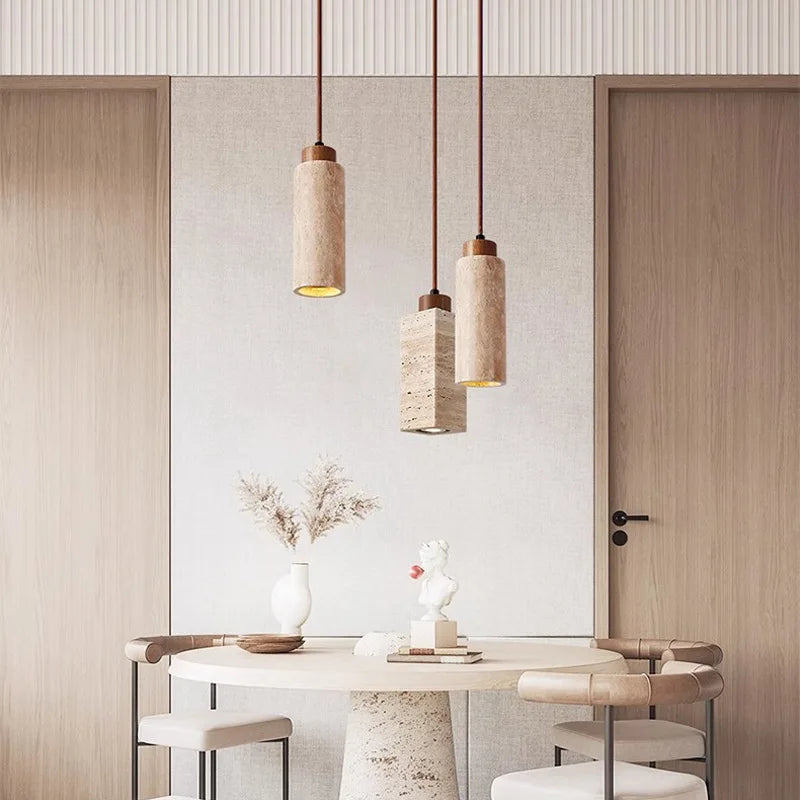 Afralia™ Travertine LED Pendant Lamp for Home Decor and Lighting Applciation