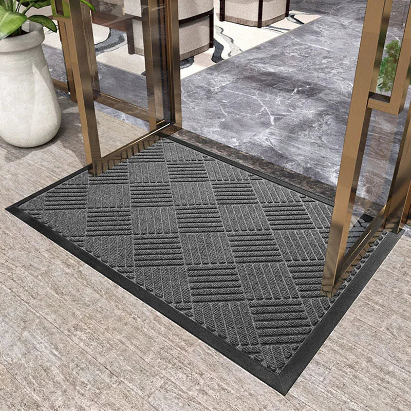 Afralia™ Rubber Front Door Mat | Shoe Scraper | Indoor Outdoor Doormat | Dirt Resistant Mats