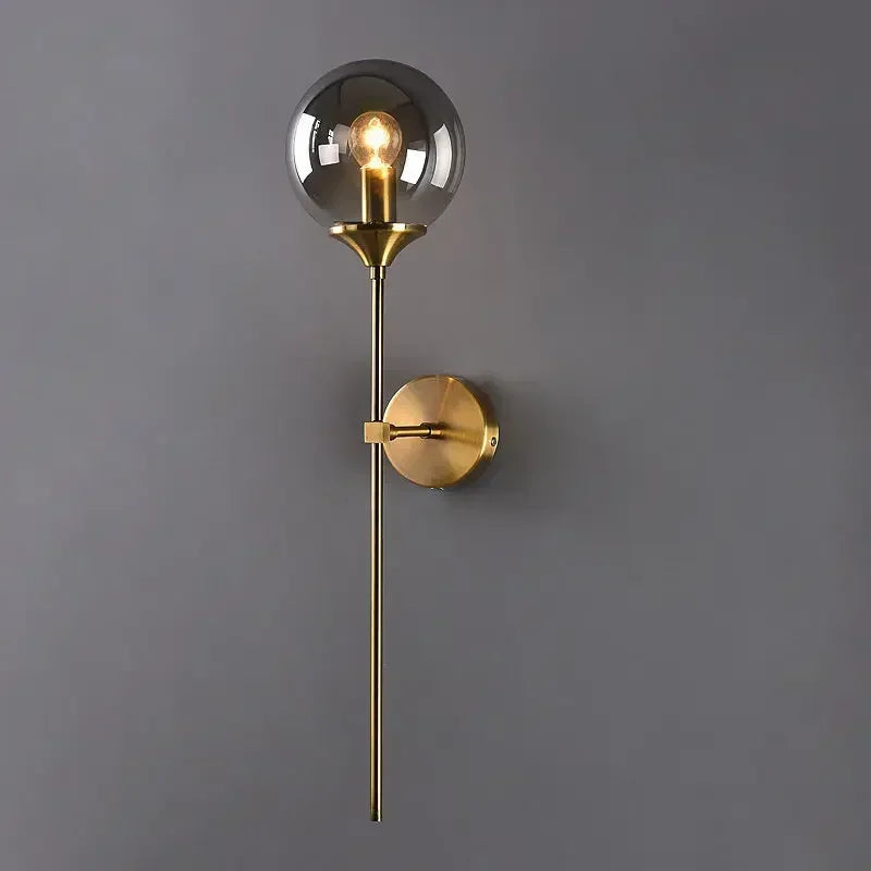 Afralia™ Glass Ball Sconce Light for Bedroom Living Room