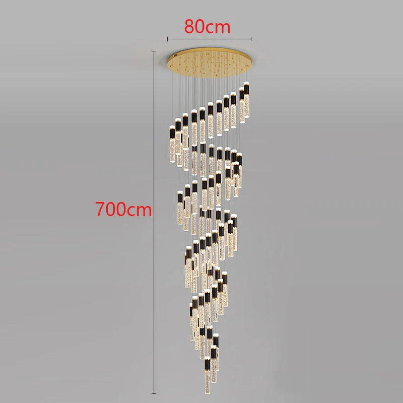 Afralia™ Modern LED Pendant Chandelier for Living Room Staircase Indoor Lighting