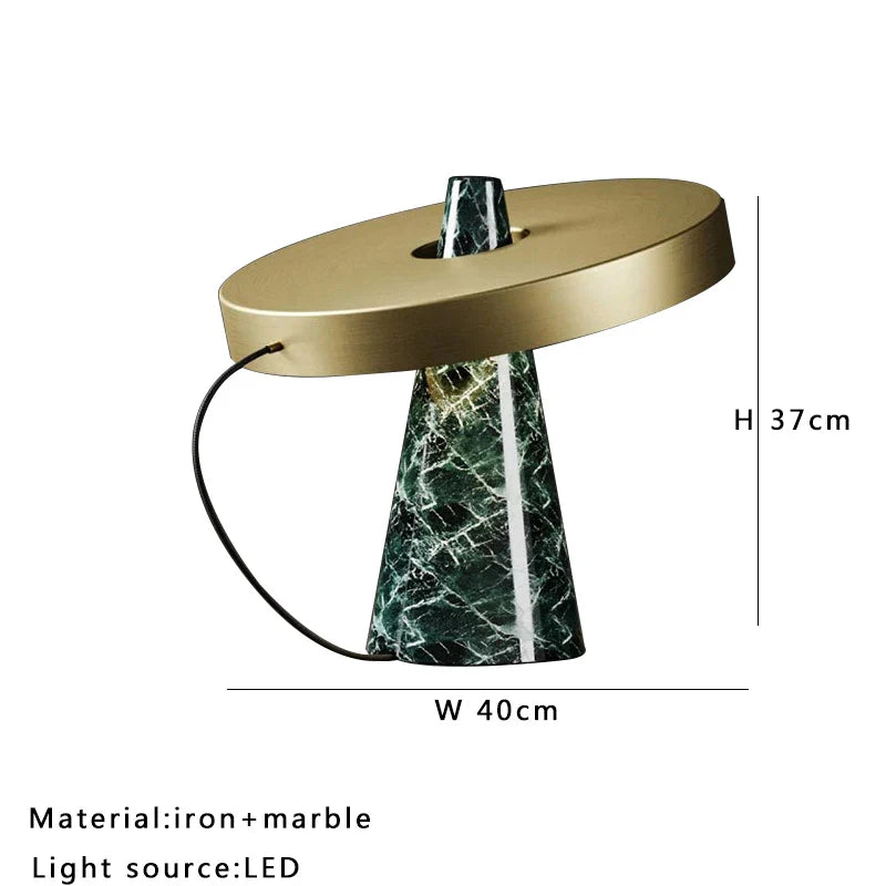 Afralia™ Marble Table Lamp: Modern Luxury Bedroom Nightstand Light