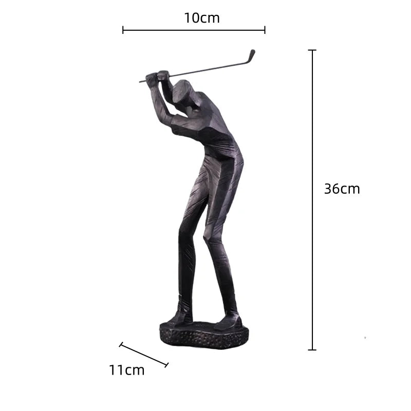 Afralia™ Golf Sculpture Resin Figurine Decorative Ornaments for Home Decoration
