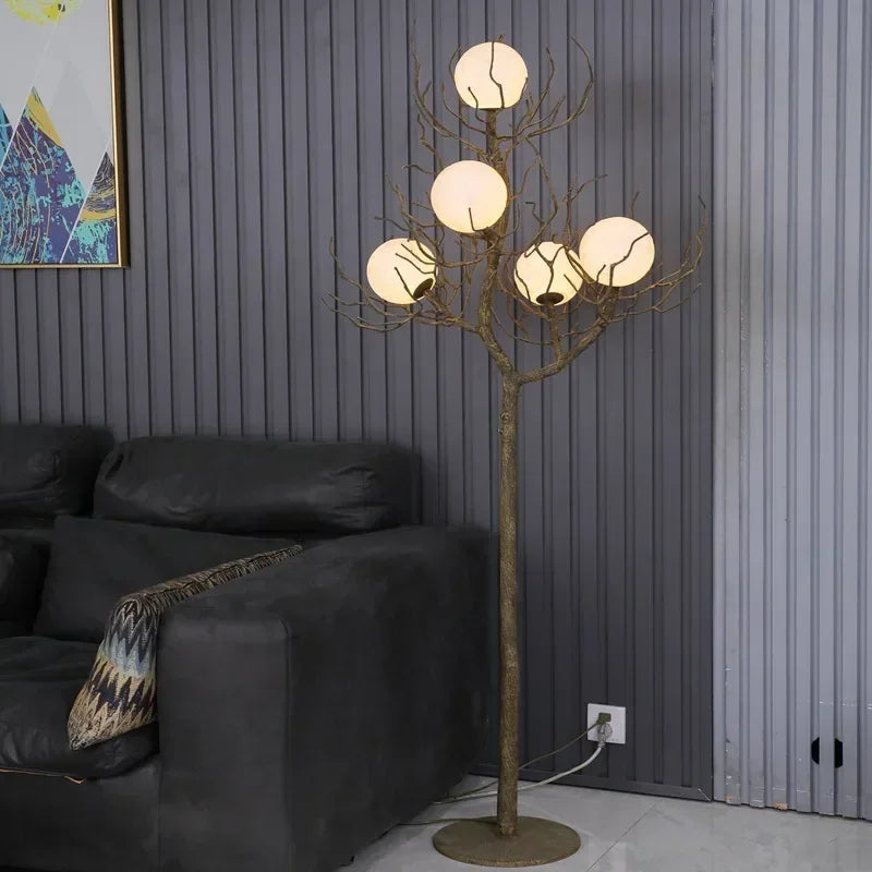 Afralia™ Retro Branch Ceiling Chandelier LED Hanging Light for Home Décor