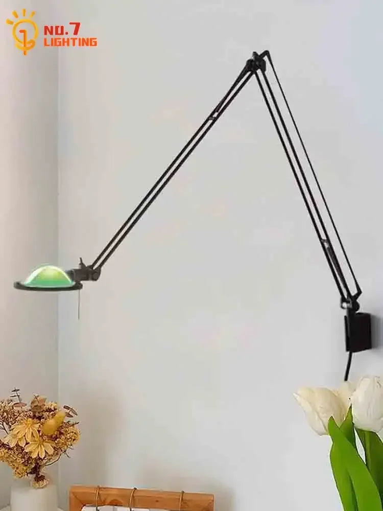 Afralia™ Medieval Rocker Arm Wall Lamp LED G4 Nordic Designer Adjustable Bedside Reading