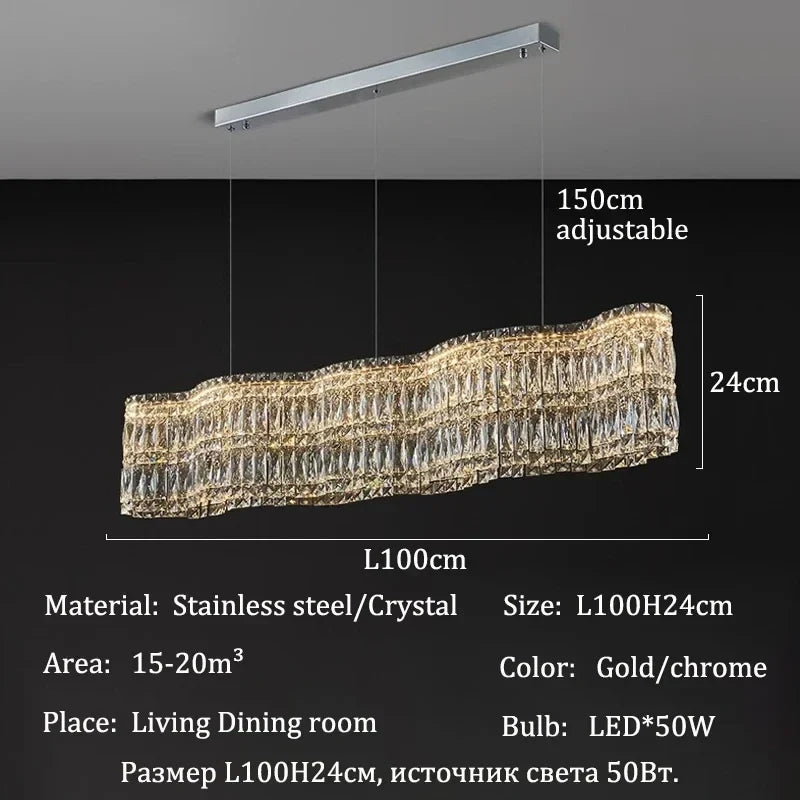 Luxury Afralia™ Crystal Chandeliers for Home Villa Decoration, Elegant Living Dining Room Pendant Lights