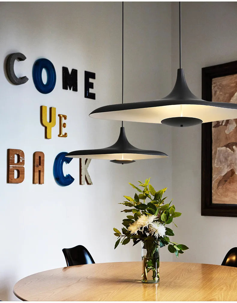 Afralia™ Modern Black and White Dining Table Pendant Light for Living Room Kitchen Island