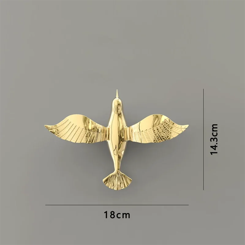 Afralia™ Gold/Silver Pigeon Wall Ornaments - Dove Statue for Living Room Aesthetics