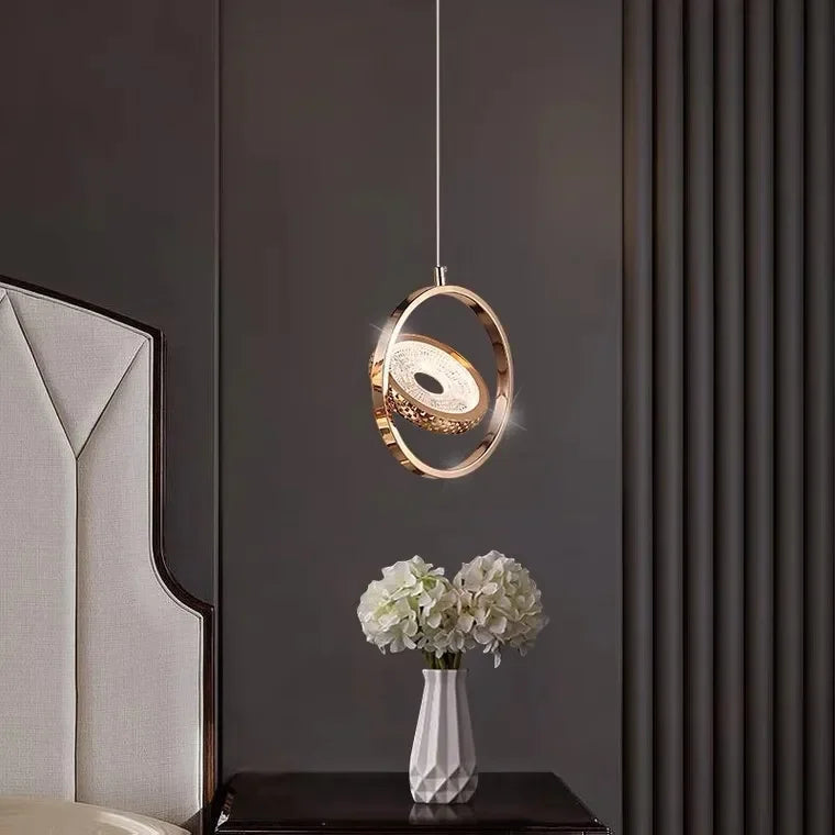 Afralia™ Rotatable Nordic Chandelier: Multi-Styling LED Round Ceiling Pendant Lamp