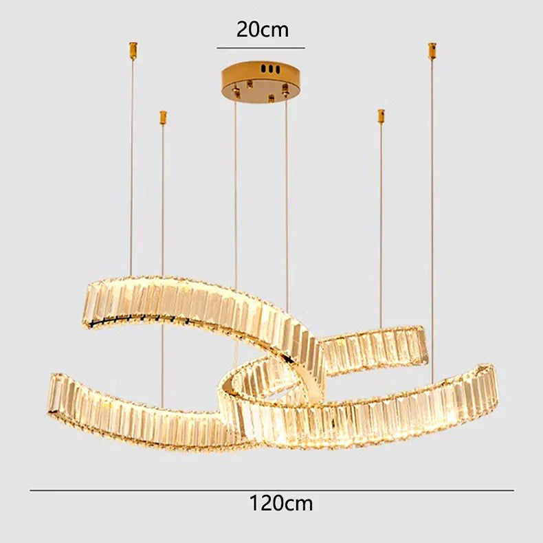 Afralia™ Crystal Chandelier: Modern Home & Dining Room Pendant Light, Interior Lighting