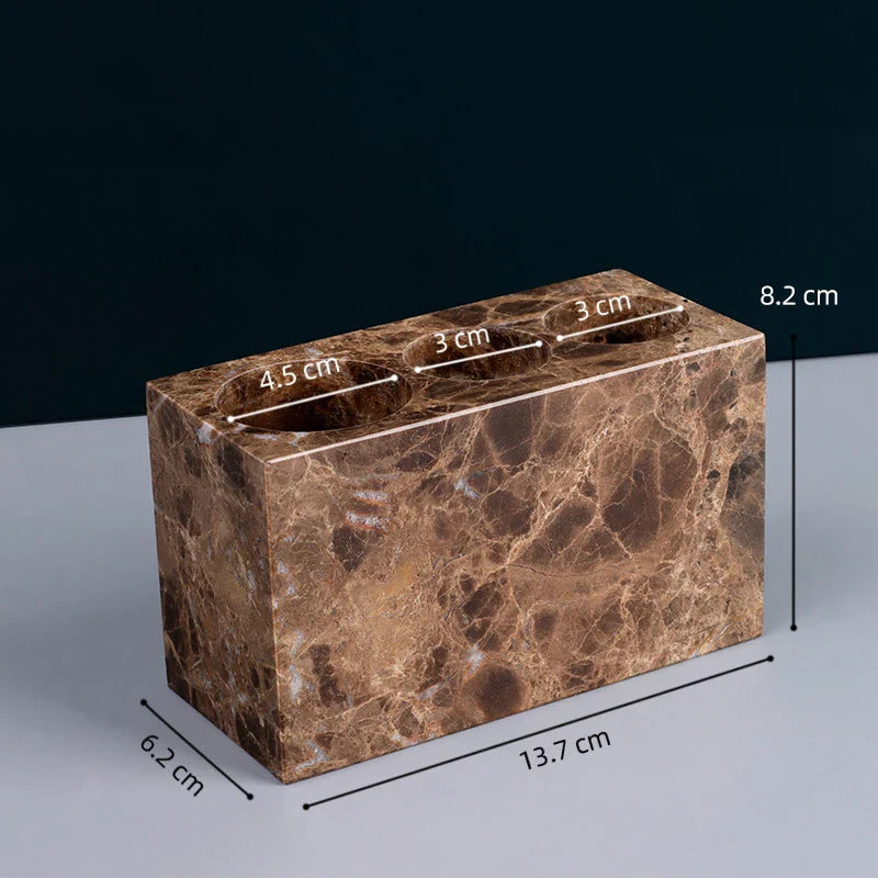 Marble Toothbrush Holder Cup Mug for Family Bathroom by Afralia™