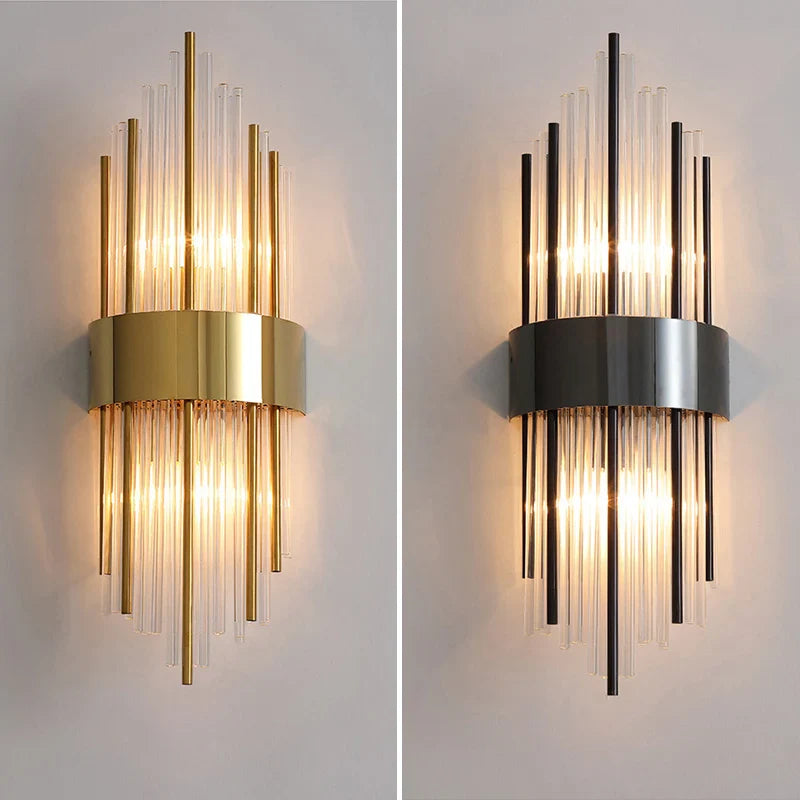 Afralia™ Gold LED Wall Lamp Modern Light Luxury Sconce for Living Room & Bedroom