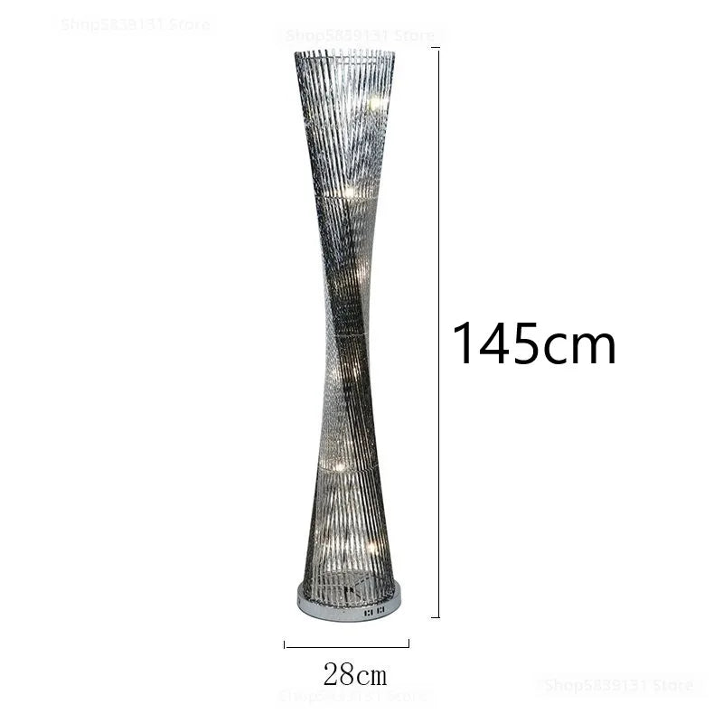 Afralia™ Aluminum Tower Floor Lamp for Living Room Decor - Modern LED Stand Light