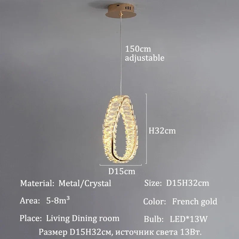 Afralia™ French Gold Crystal Chandeliers with LED Lighting for Luxury Home Décor