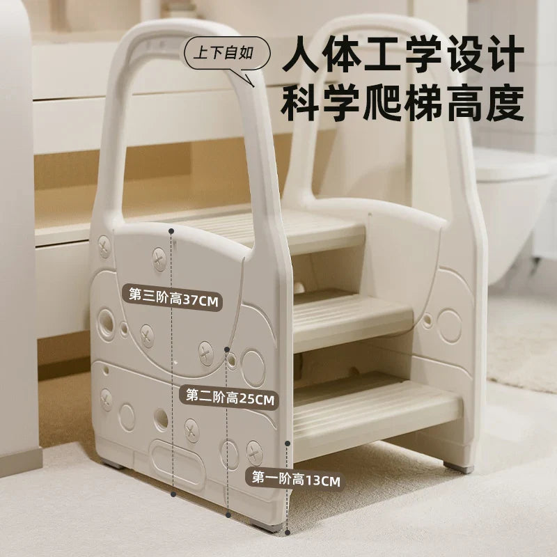 Afralia™ Folding Stairs Kitchen Ladder Metal Decorative Kids Sedie Steps Household