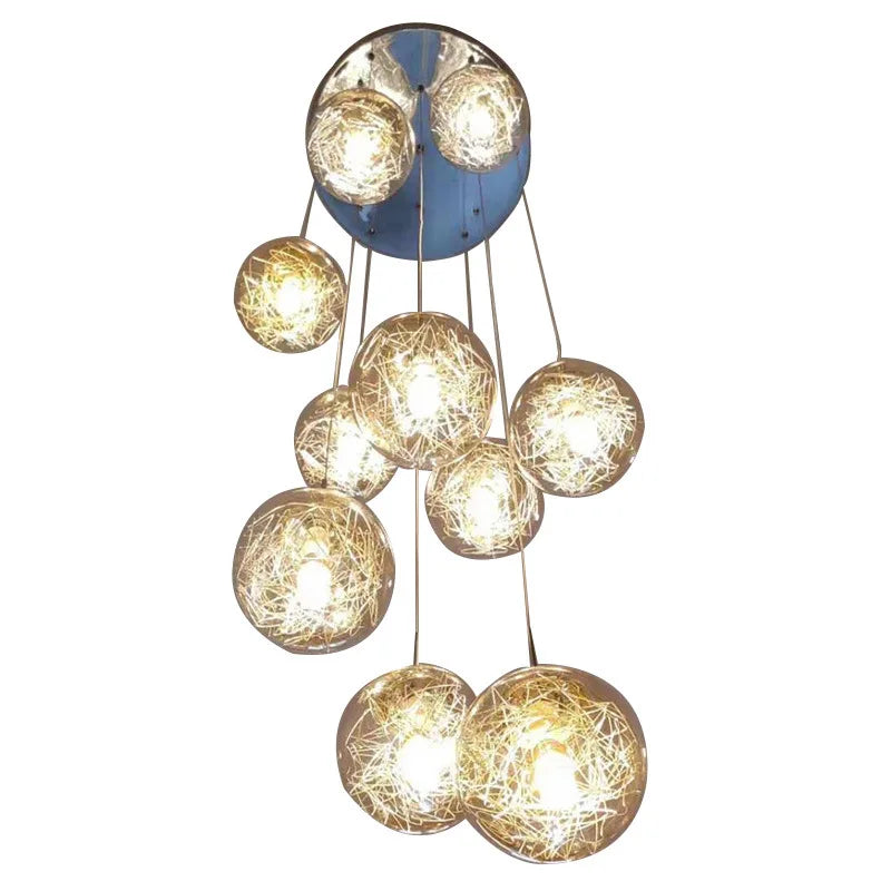 Afralia™ Crystal Ceiling Chandelier for Modern Loft Living Room, Home, Hotel, Kitchen, Bedroom Lighting