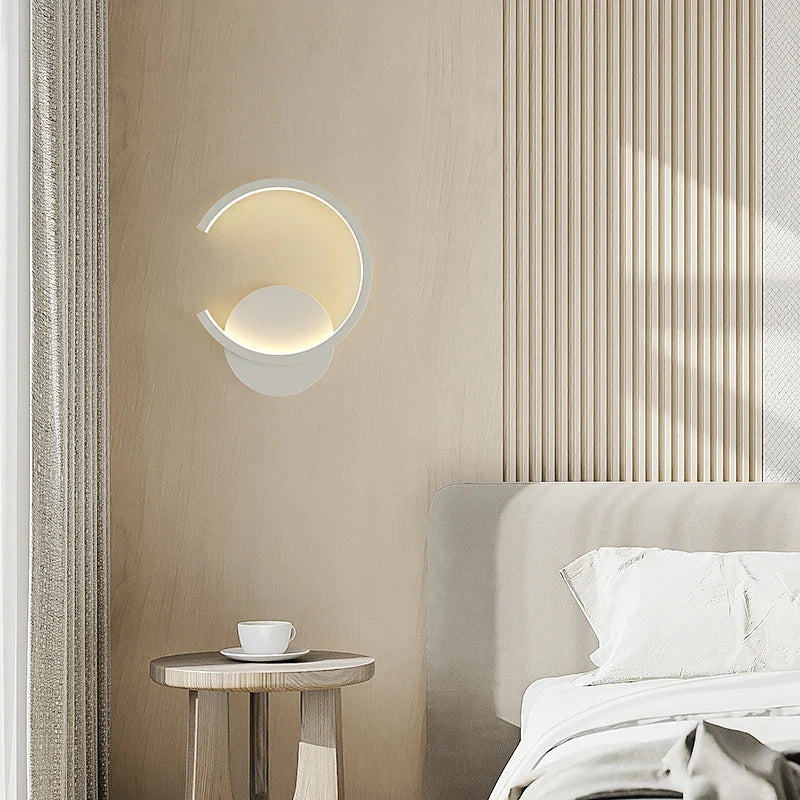 Afralia™ Nordic LED Wall Lights Modern Black White Gold Wall Lamps for Home Decor