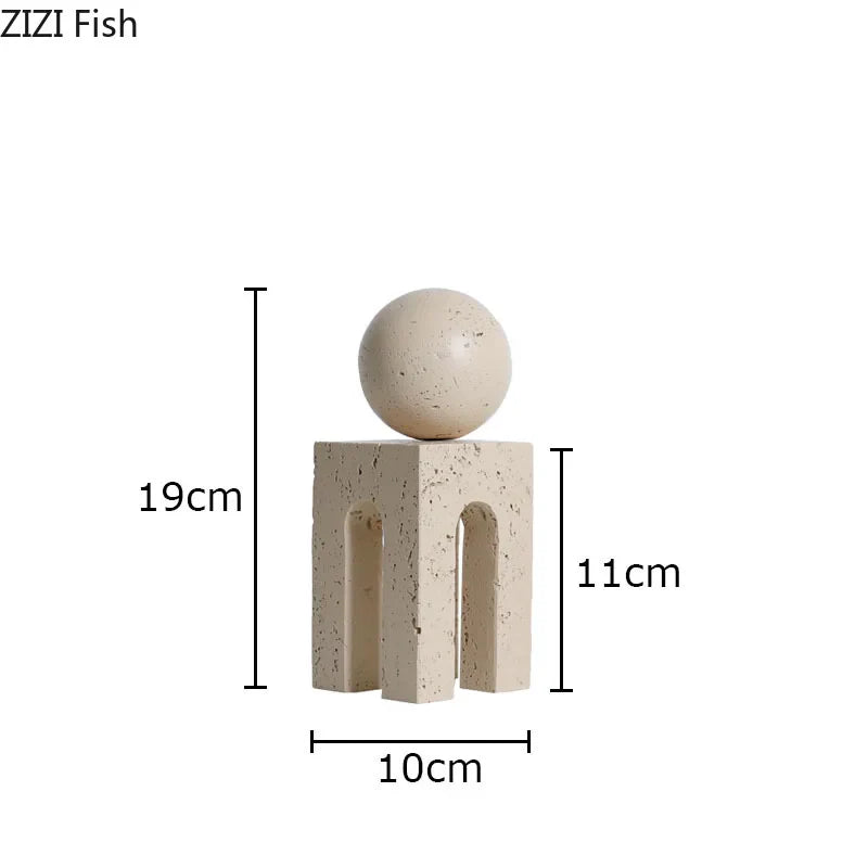 Afralia™ Modern Arch Geometry Ornaments - Creative Desk Decoration & Room Art Statue
