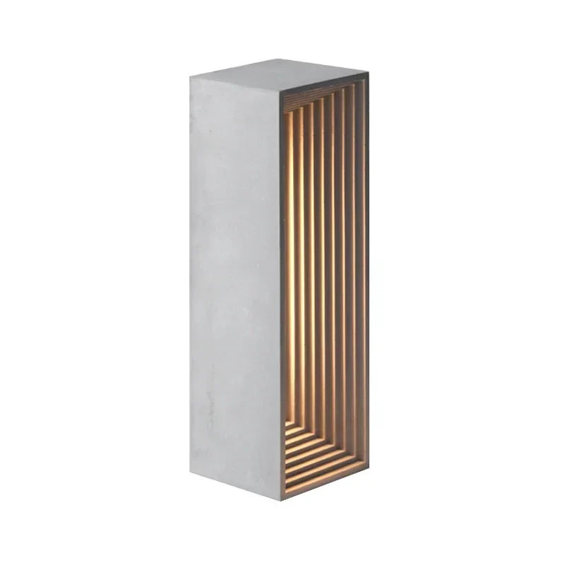 Afralia™ Concrete Stone Table Lamp Touch Dimming LED Desk Light