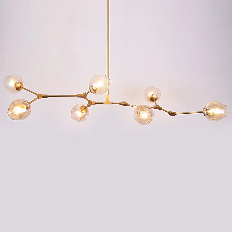 Afralia™ Gold Glass Ball Pendant Lights for Modern Dining Room Decor