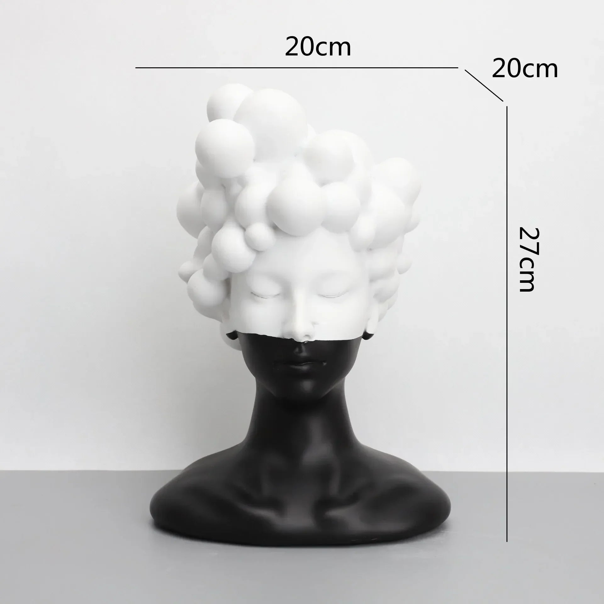 Afralia™ Abstract Woman Figurine Resin Sculpture Home Decor Human Head Statue