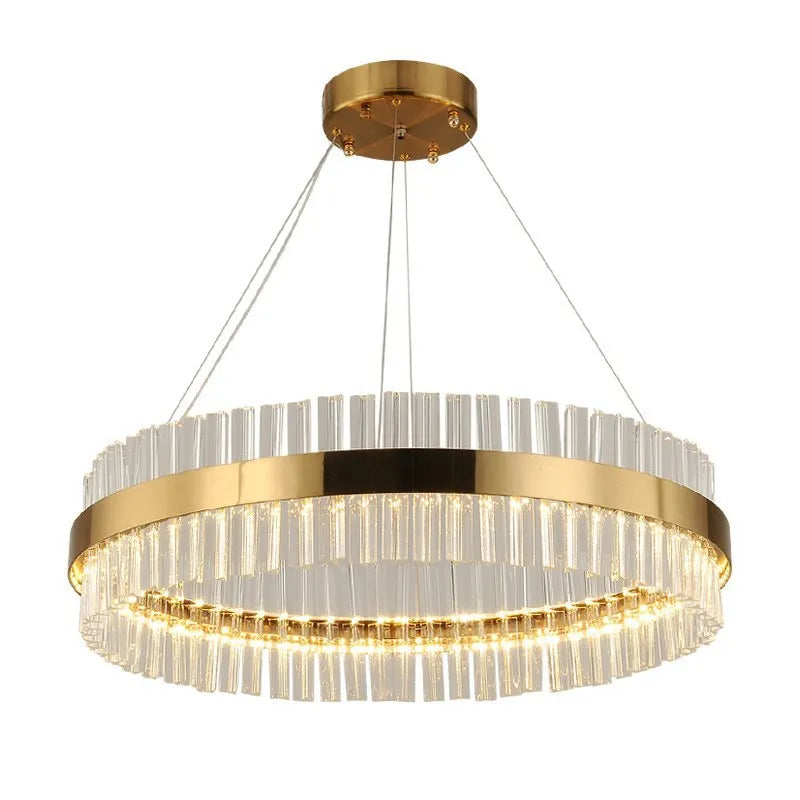 Afralia™ Gold Crystal Chandelier: Modern LED Luxury Lighting for Dining Living Bedroom