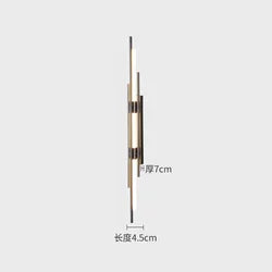 Afralia™ Minimalist LED Wall Sconce Light - Brass Gold Black Long Strip Wall Lamp