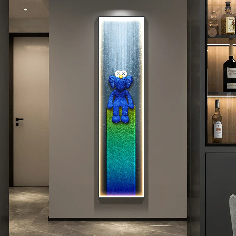 Afralia™ Crystal Porcelain Doll Bear LED Wall Light - Modern Indoor Decor