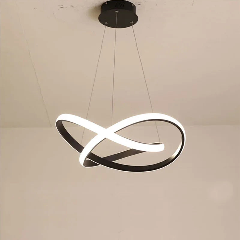 Afralia™ Aluminum Line Pendant Light: Modern Creative Dining Room Ceiling Lamp